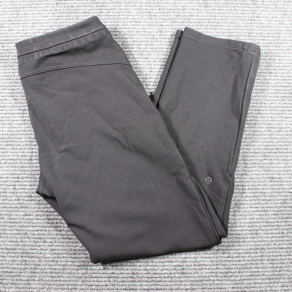 Lululemon Pants Womens 4 Black Straight Leg Cropped Zip Fly Tencel Blend - Picture 1 of 8